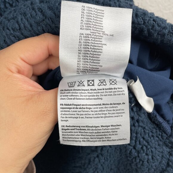 Craghoppers Sweater Womens Medium 8 Blue Fleece Fuzzy 1/4 Zip Pullover - Picture 6 of 11